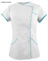 WZ-7021 WorkMed Fartuch damski żakiet medyczny kosmetyczny biały z morskim.jpg