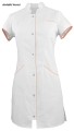 WT-7111 WorkMed fartuch tunika medyczna kosmetyczna kolor biały z łososiem.jpg