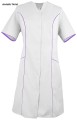 WS-1021 WorkMed sukienka fartuszek medyczny kosmetyczny kolor biały z fioletem.jpg