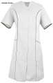 WS-1021 WorkMed sukienka fartuszek medyczny kosmetyczny kolor biały z khaki.jpg