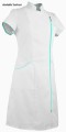 WS-7010 WorkMed sukienka fartuch medyczny kosmetyczny kolor biały z turkusem.jpg