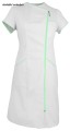 WS-7020 WorkMed Sukienka medyczna kosmetyczna kolor biały z seledynem.jpg