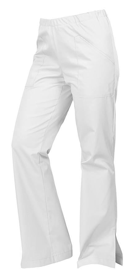 Spodnie medyczne dzwony WorkMed WE-016 z rozporkami kolor biały.jpg