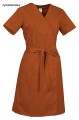 WorkMed WS-4320 sukienka fartuch wiązany kimono medyczny kosmetyczny kolor cynamonowy.jpg