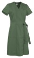 WorkMed WS-7320 Fartuch sukienka medyczna kosmetyczna wiązana - kimono kolor khaki.jpg