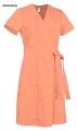WorkMed WS-7320 Fartuch sukienka medyczna kosmetyczna wiązana - kimono kolor łososiowy.jpg
