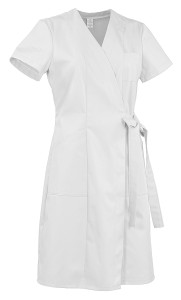 Sukienka robocza medyczna damska wiązana WS-7320 biała