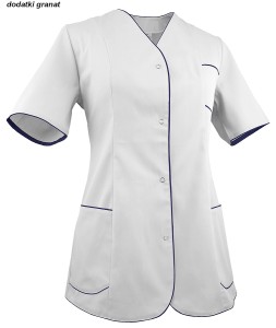 Żakiet damski biały z granatem rozm. 38, model WZ-2010