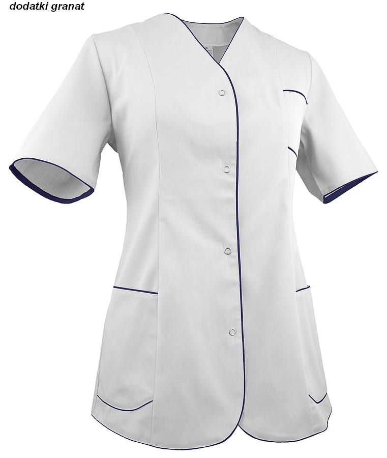 Fartuch żakiet medyczny ochronny WORKMED WZ-2010 biały z granatem.jpg