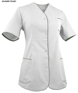 Żakiet damski biały z khaki rozm. 42, model WZ-2010