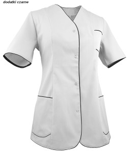 Żakiet damski biały z czarnym rozm. 50, model WZ-2010