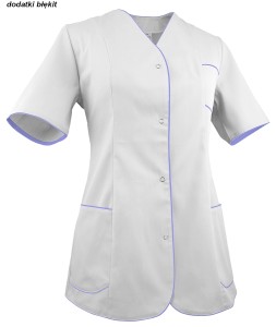 Żakiet damski biały z błękitem rozm. 52, model WZ-2010