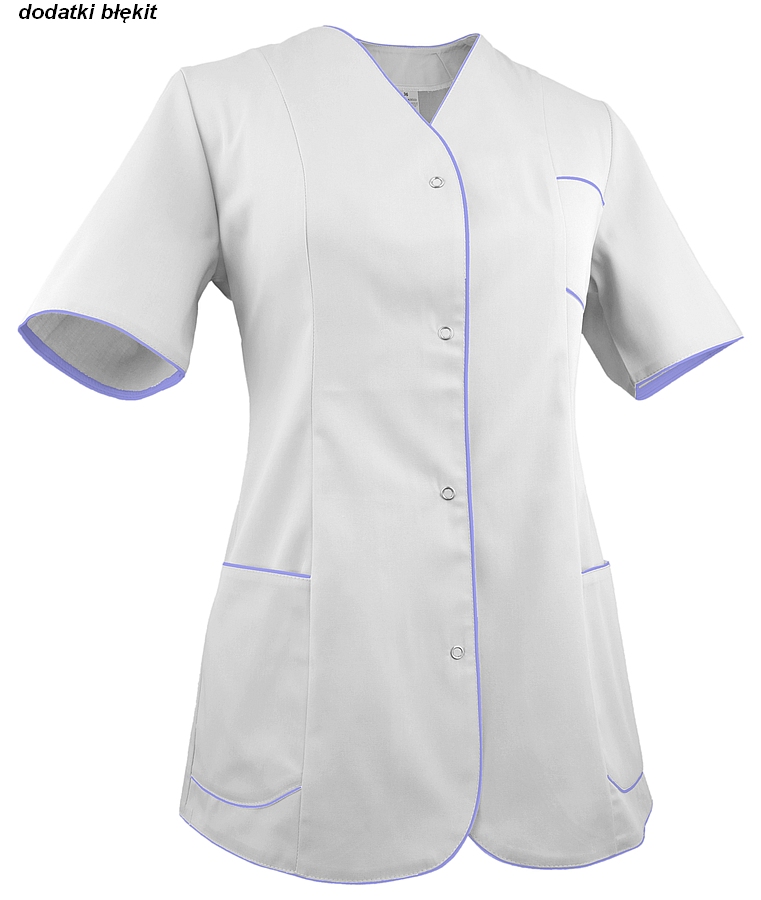 Fartuch żakiet medyczny ochronny WORKMED WZ-2010 biały z błękitem.jpg