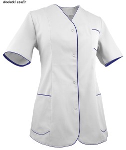 Żakiet damski biały z szafirem rozm. 52, model WZ-2010