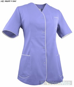 Żakiet damski błękitny z białym rozm. 52, model WZ-2010