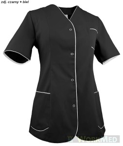 Żakiet damski czarny z białym rozm. 52, model WZ-2010