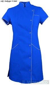 Tunika medyczna indygo z białym rozm. 34, model WT-7011