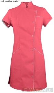 Tunika medyczna malinowa z białym rozm. 36, model WT-7011