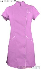 Tunika medyczna różowa z białym rozm. 44, model WT-7011