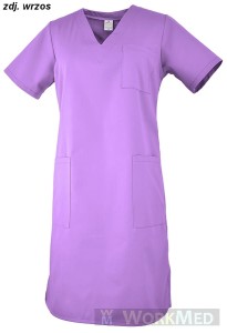 Fartuch sukienka medyczna kolor wrzosowy, rozmiar 58, model WS-4020
