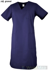 Fartuch sukienka medyczna kolor granat, rozmiar 58, model WS-4020