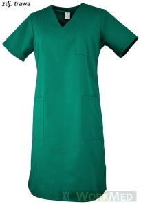 Fartuch sukienka medyczna kolor trawisaty, rozmiar 56, model WS-4020