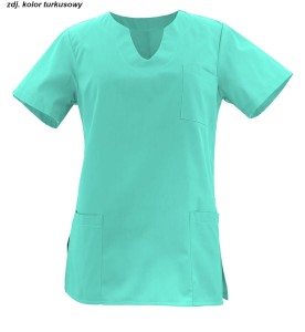 Bluza medyczna damska kolor turkus rozm. 36, model WB-4022